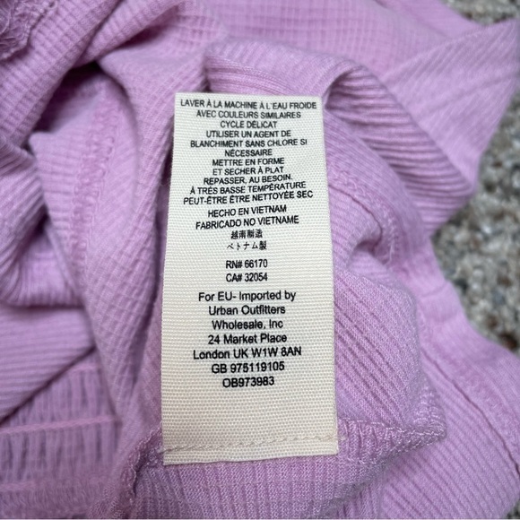Free People Lavender Purple Strapless Peplum Lace Up Smocked Crop Top Medium - Picture 7 of 9